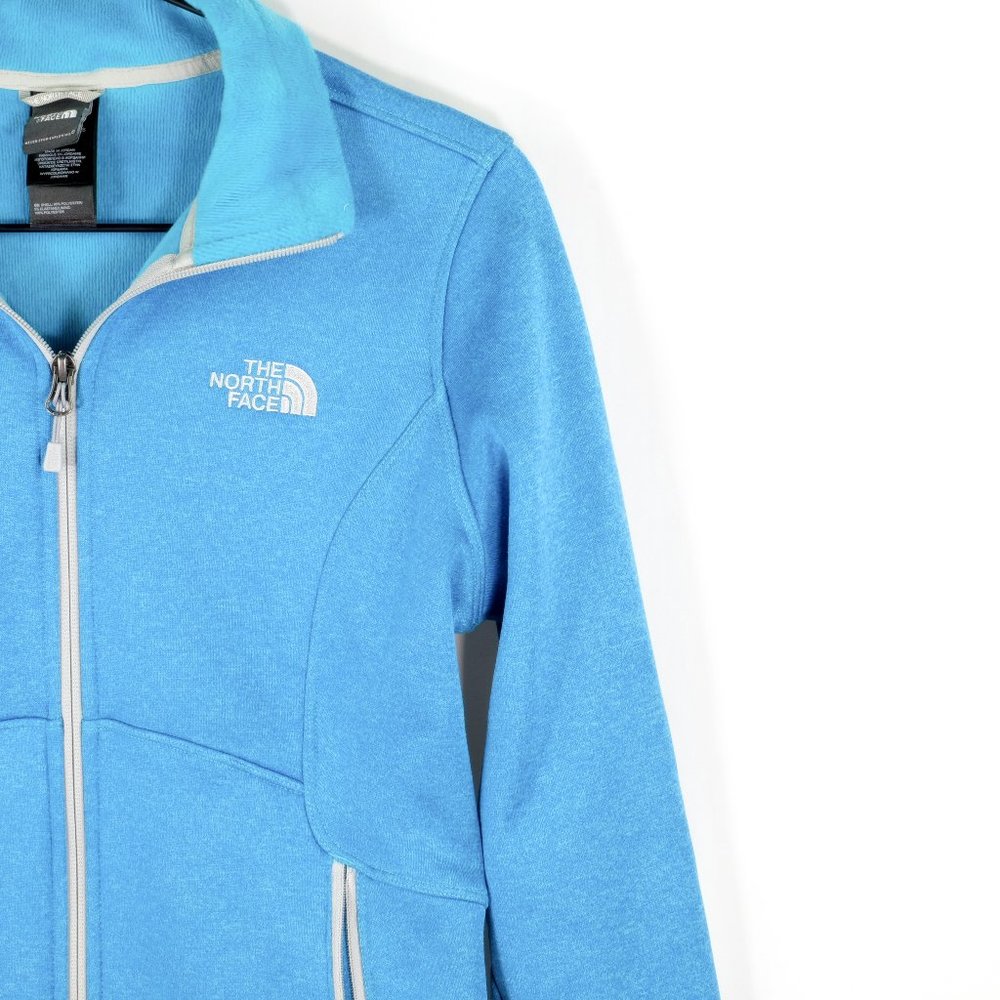 THE NORTH FACE Blue Fleece Agave Zip Track Jacket